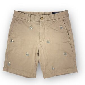Vineyard Vines Khaki 9” Mermaid Embroidered Breaker Shorts Men Big Boys Size 28